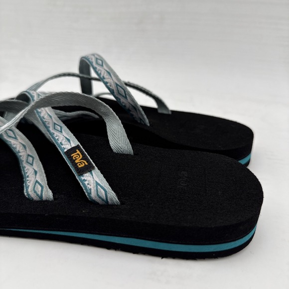 Teva Women's Shoes SZ 5 Olowahu Slip Cross Straps Sari Ribbon Sandals Flip Flops - Picture 7 of 16